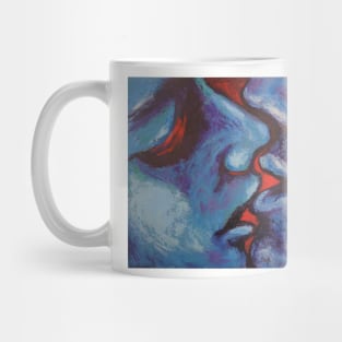 Lovers - Kiss In Blue And Red Mug